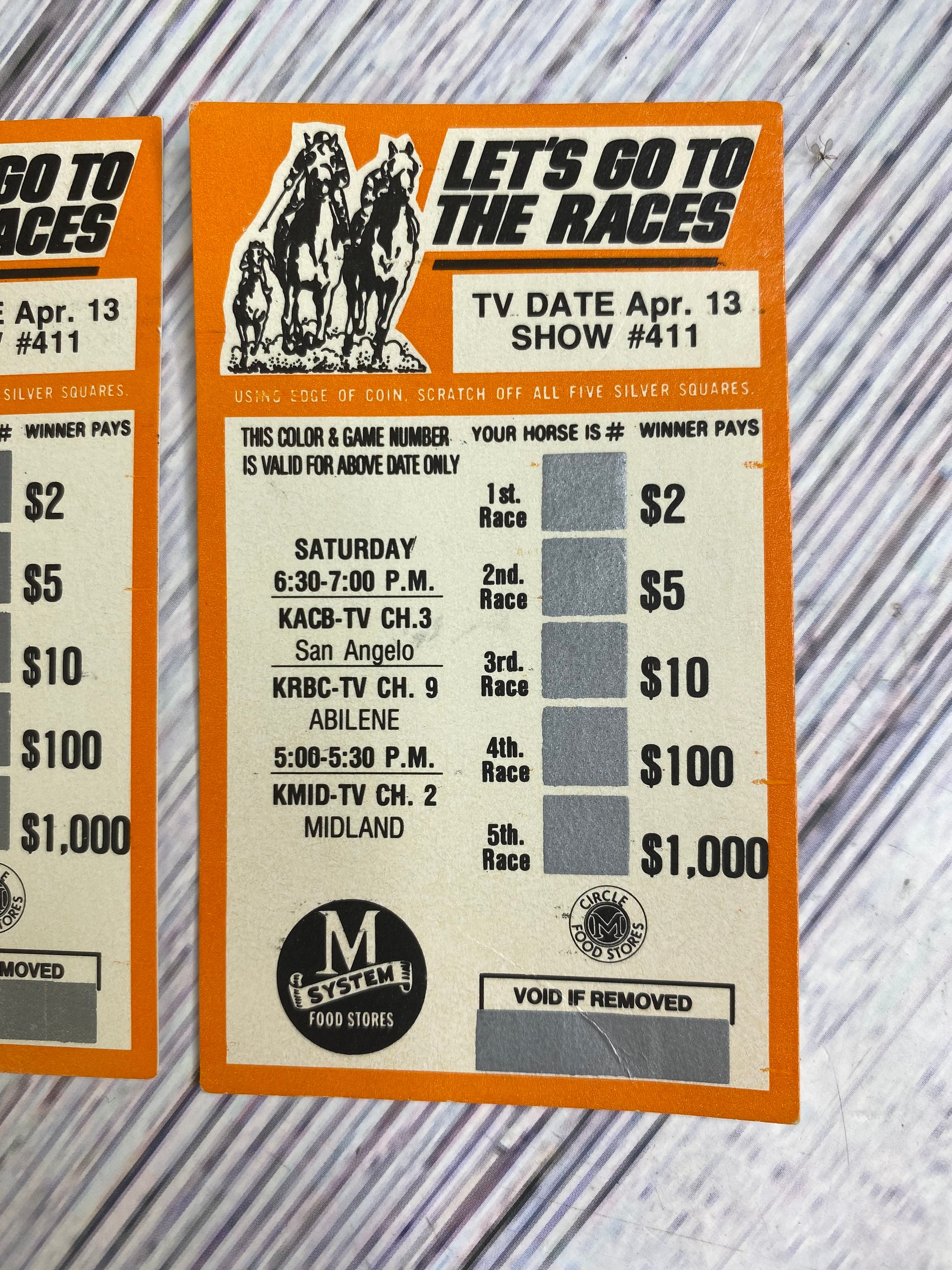 1985 Horse Racing Scratch Offs Not Valid Vintage Set of Etsy