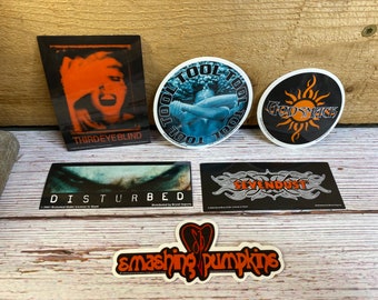 1 vintage band sticker decal ~ third Eye Blind ~ tool ~ godsmack ~ Smashing pumpkins ~ disturbed ~ sevendust ~ Music lover