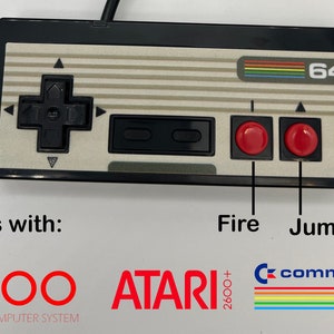 Commodore 64 Atari 2600 2600 Controller Control Pad Gamepad Joystick Up to Jump image 1