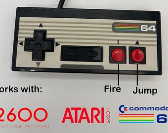 Commodore 64 Atari 2600 2600+ Controller Control Pad Gamepad Joystick Up to Jump