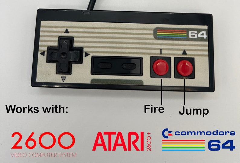 Commodore 64 Atari 2600 2600 Controller Control Pad Gamepad Joystick Up to Jump image 1