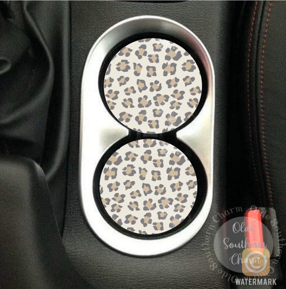 Vintage Snow Leopard Car Coasters Etsy