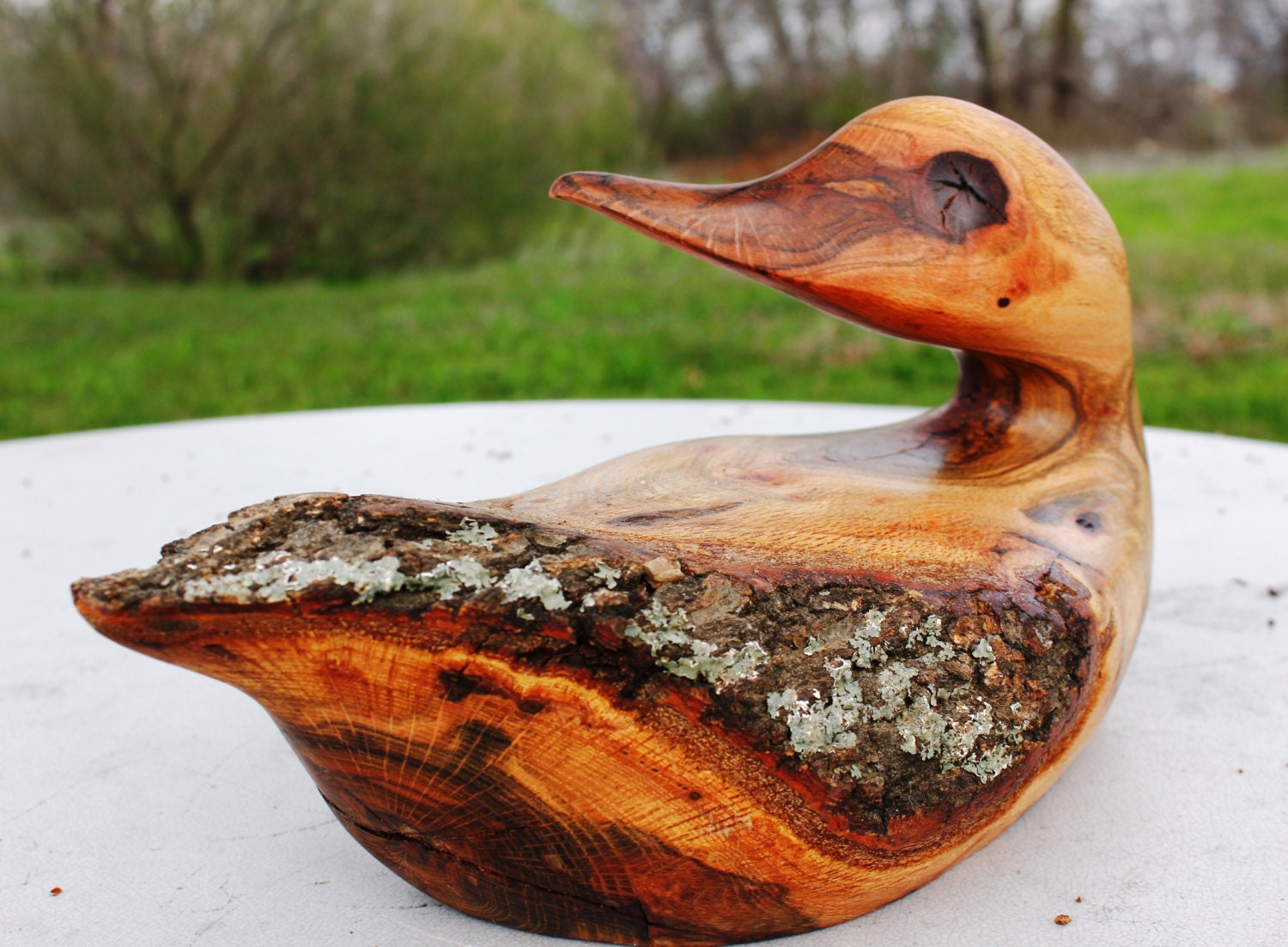 Large Wooden Duck Decoy Wooden Art Sculpture Etsy