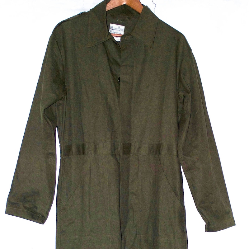 Original Dutch Military Work Coverall Cotton Mechanic Men Slash Pockets Olive main image 1