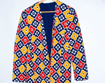 Vintage 60’s Psychedelic Floral Handmade Maxi Duster Coat.