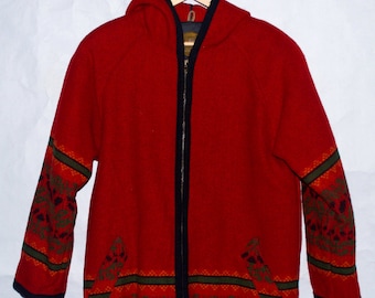 Woolrich Native American Inspired Wool Blanket Coat, Vintage 90's