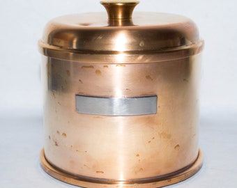 Copper Humidor With Aztec Stone on Lid