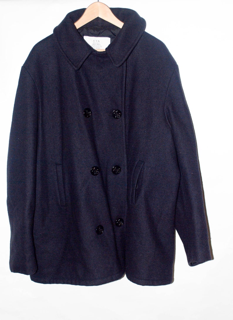 Fidelity Original USN Wool Quilted Lining Peacoat. Made in image 0