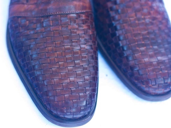 Sesto Meucci  Deadstock Woven Leather Loafer, Dar… - image 5