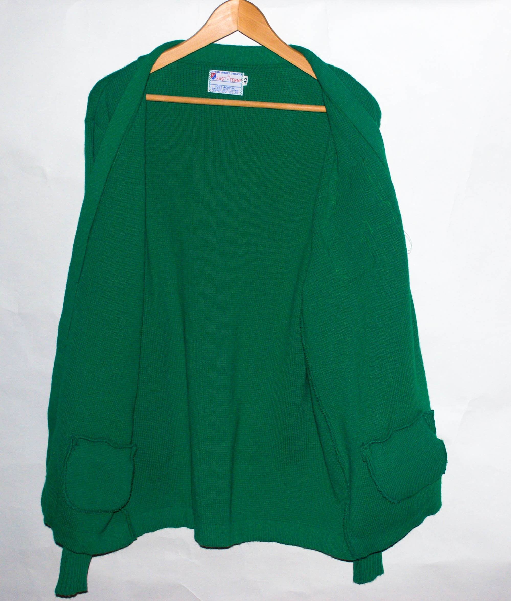 60’s“ EAST TENN” lettered cardigan 1960s Royal Purple C Patch East-tenn Letterman Sweater
