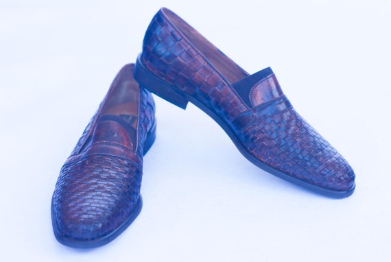 sesto meucci woven loafers
