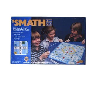 Vintage 1984 Pressman &#39;SMATH Board Game #5200 Math Educational