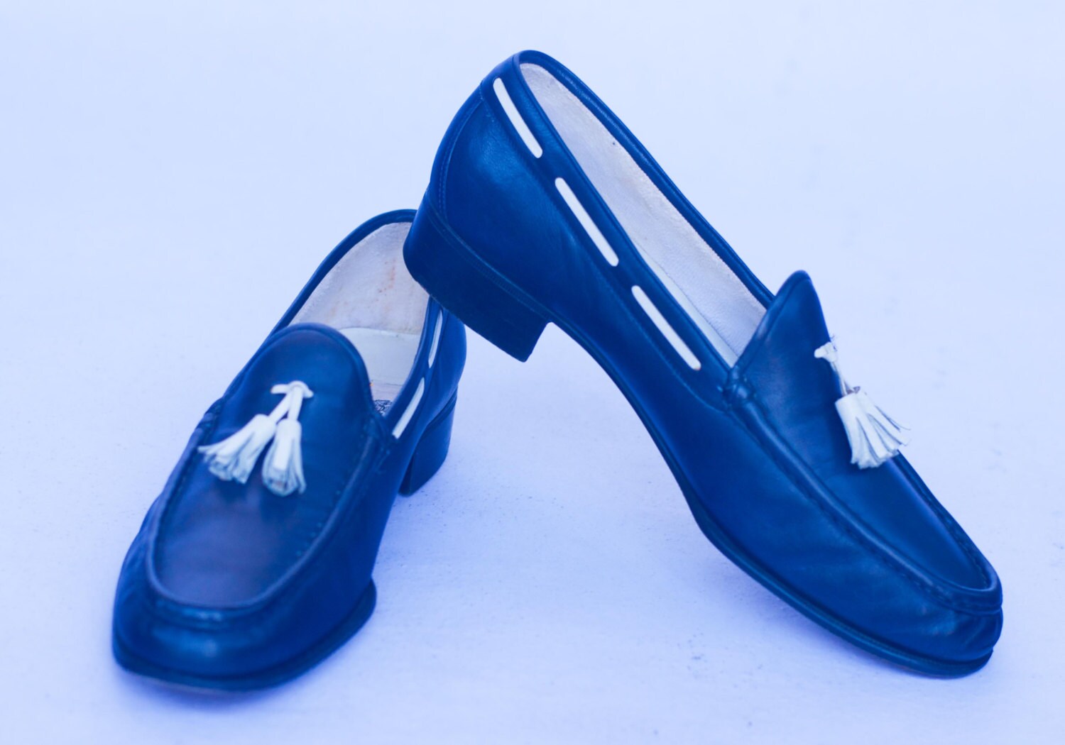 a. testoni Navy Blue Suede Slip-On Loafers a.testoni Loafer Suede Casual Shoes for Men for sale | eBay main image 2
