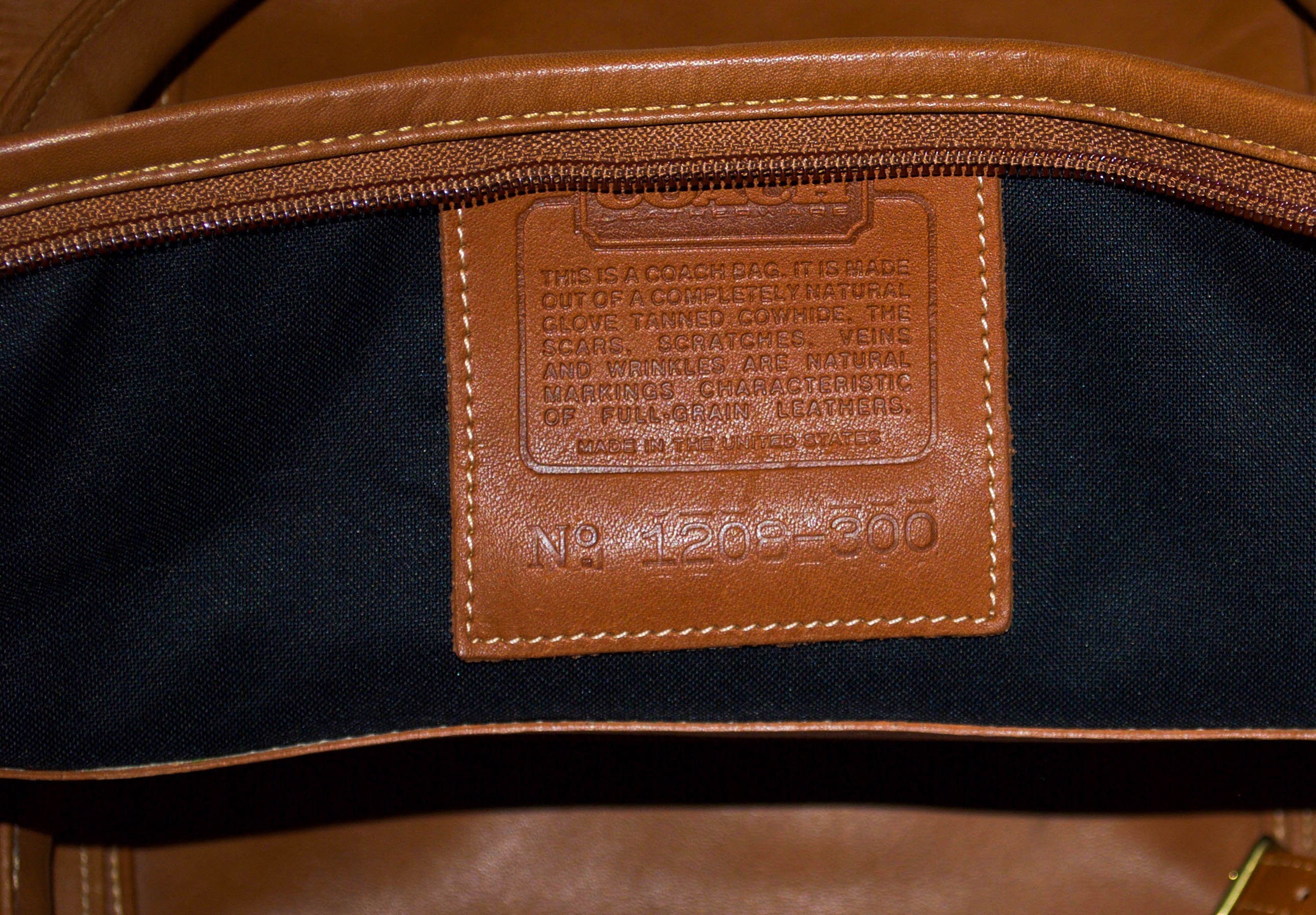 Vintage Coach Cabin/duffle Large British Tan Bag. Style No. 503