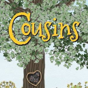 Cousins, best friend gift, baby shower gift, family tree chart, cousin gifts for kids, birth announcements, hardcover book