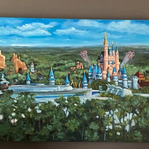 Afternoon delight, painting,landscape, art, disneyworld landscape painting, disney fan art, disney home decor image 10