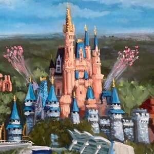 Afternoon delight, painting,landscape, art, disneyworld landscape painting, disney fan art, disney home decor image 7