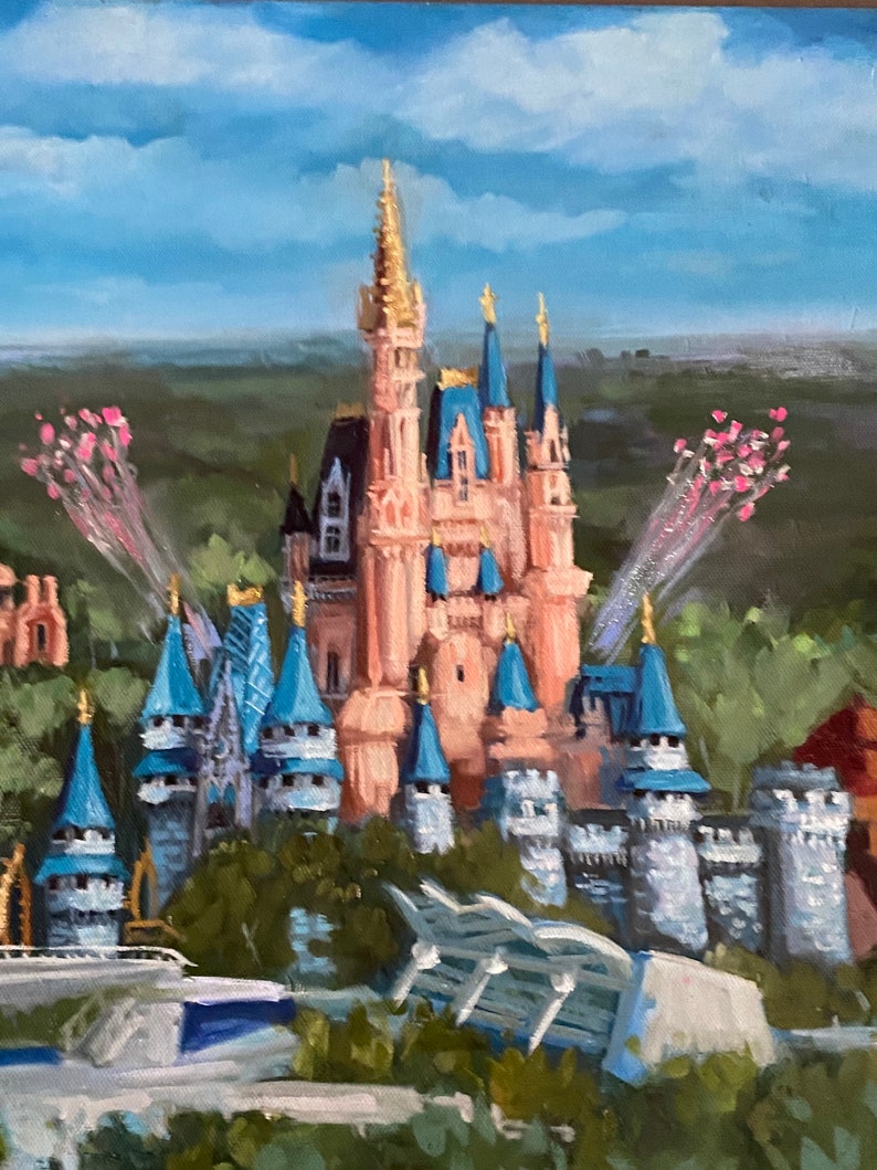 Afternoon delight, painting,landscape, art, disneyworld landscape painting, disney fan art, disney home decor image 7