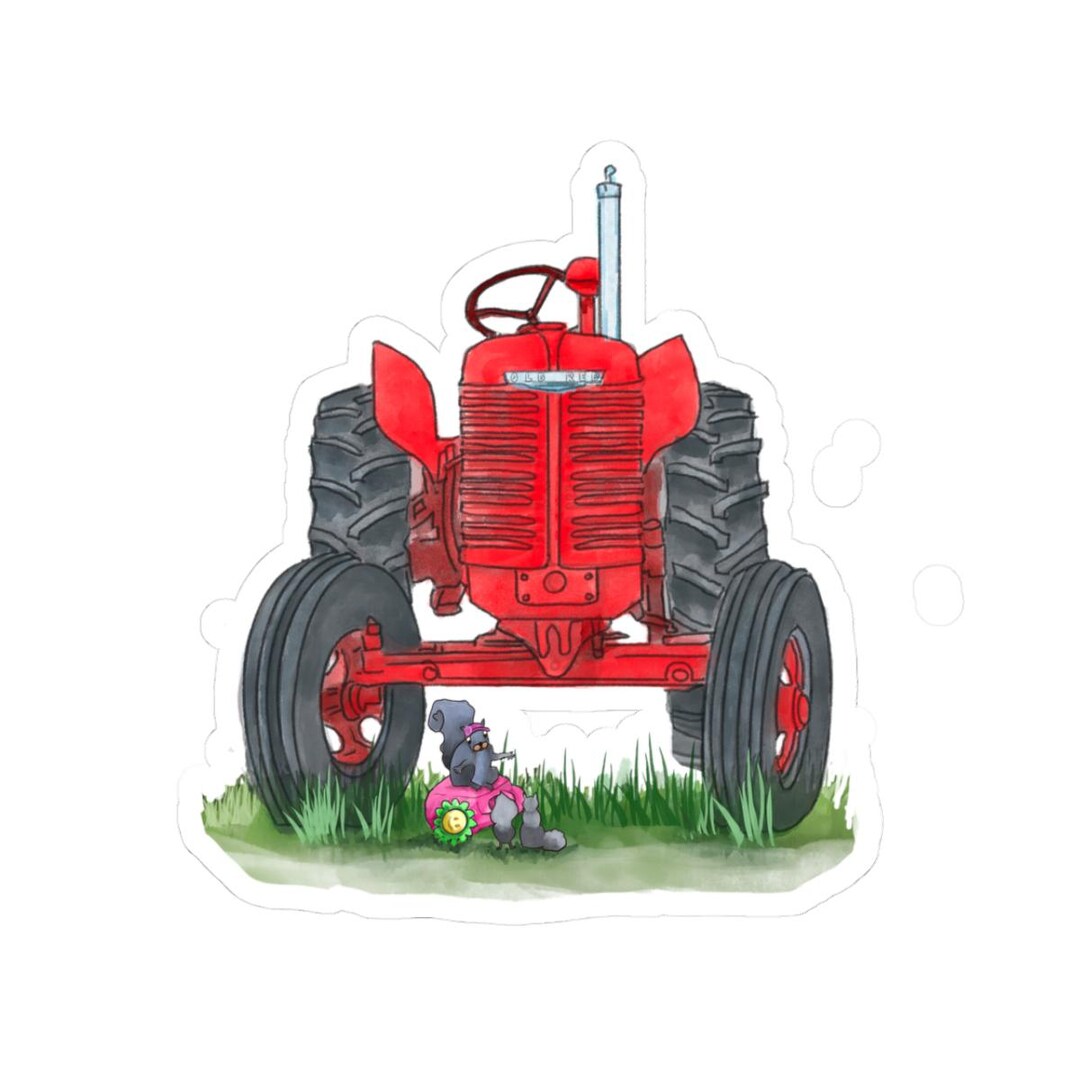 Tractor Rodeo Sticker Farmall Tractor Sticker, Red Farming Stickers, - Etsy