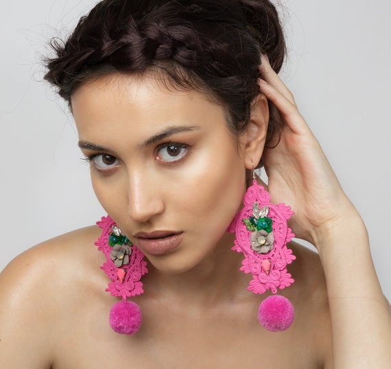 Fashion Flirt - Pink Chandelier Earrings - Paparazzi Accessories - Bling  With Dawn