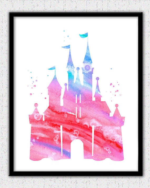 Cinderella Castle Wall Art Disney Princess Castle Print Etsy