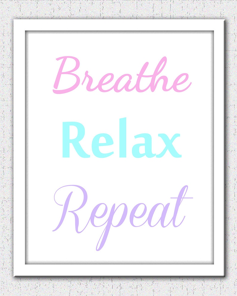 Inspirational quote motivational quote print breathe quote | Etsy