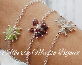 Silver bracelets Minisoleil silver 925 and natural stones for women