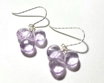 Clover in drops of Amethyst