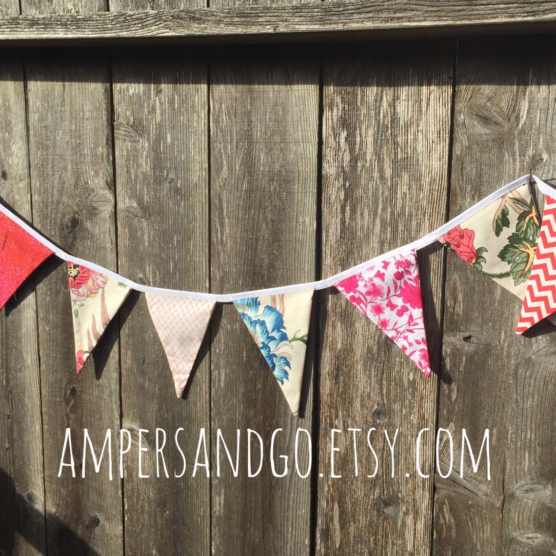 Bohemian Party Banner Fabric Bunting Banner Garland Pennant Etsy