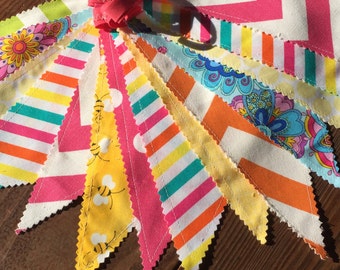 Gumball Bright Pennant Flag Bunting Cake Smash Birthday Tea