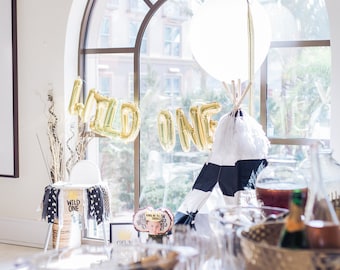 Wild One Party Banner Where the Wild Things Are First Birthday Wild Old Highchair Banner Pennant Flag Bunting Birthday Cake Smash Photo Prop