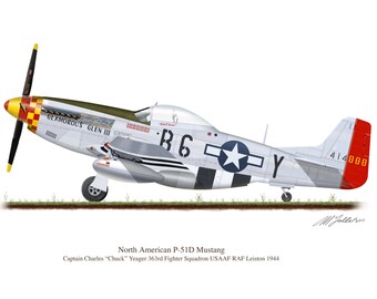 1/48 P-51D マスタング　グラマラスグレンⅢ チャック・イエガー機 チャック・イエーガーのP-51D「グラマラス・グレン III」 1944年頃