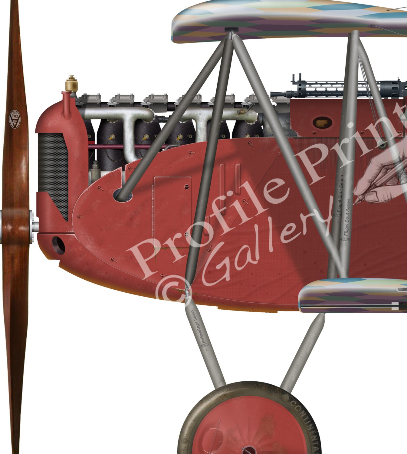 Fokker D.VII Lt Ernst Udet 1918l - maquette modèle réduit de grande