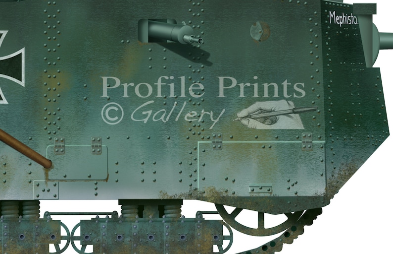A7V vintage German Tank 1918 Profile Artwork A5 / A4 Glossy | Etsy