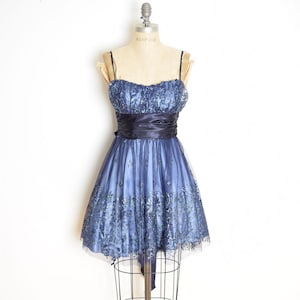 Blue Sparkly Prom Dress Vintage - Etsy