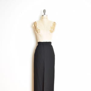 vintage 90s skirt black wool Henri Bendel high waisted simple long maxi modest S clothing