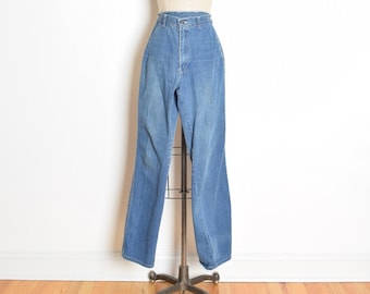 vintage 70s jeans denim high waisted wide leg hippie boho pants clothing XS