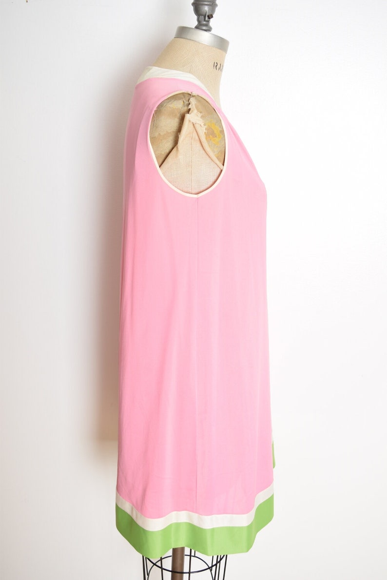 vintage 60s nightgown pink nylon mod nightie robe bed jacket set lingerie dress clothing M image 8