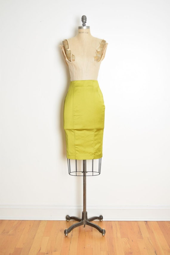 vintage Y2K BEBE pencil skirt high waisted acid gr