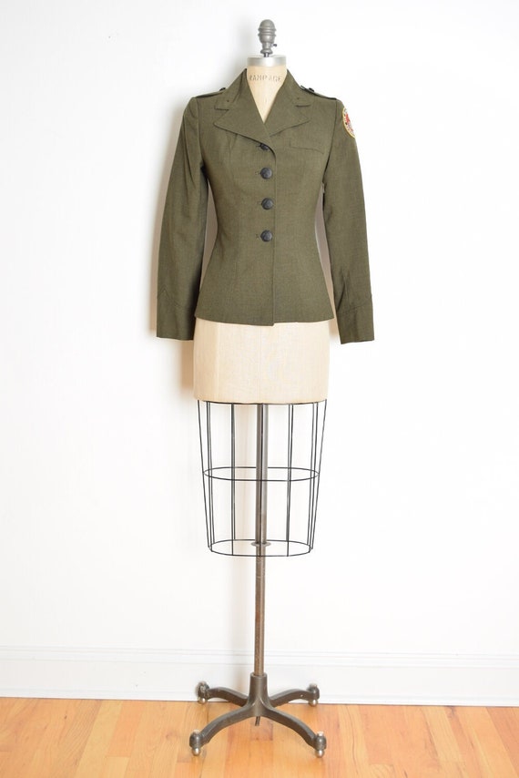 vintage blazer army green ROTC womens military jac