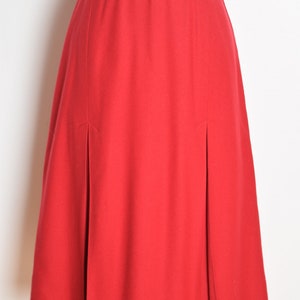 jupe vintage des années 80 PENDLETON laine rouge taille haute midi modeste secrétaire jupe L vêtements image 2