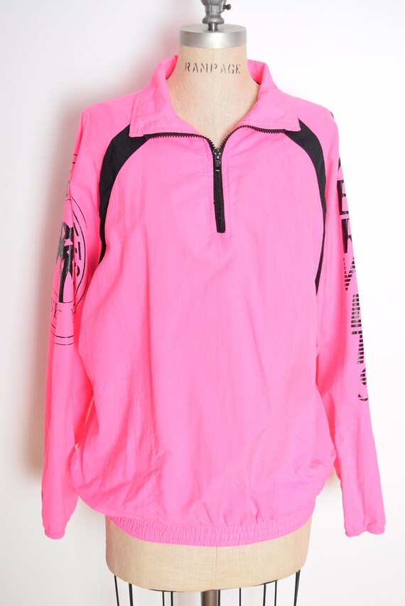 90s windbreaker, vintage 90s jacket, neon pink ja… - image 2