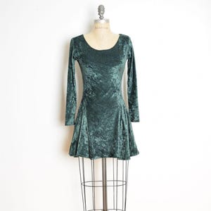 Long Sleeved Crushed Velvet Vintage Dress - Etsy