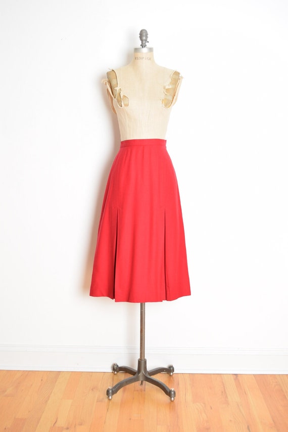vintage 80s skirt PENDLETON red wool highwaisted m