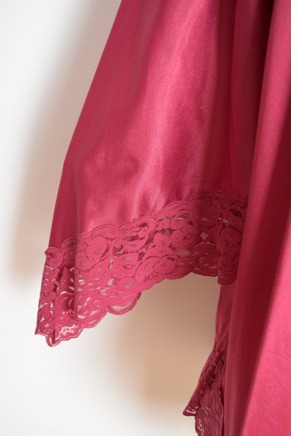 vintage 70s top burgundy lingerie boho hippie sca… - image 3