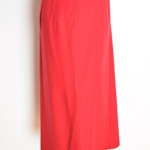 jupe vintage des années 80 PENDLETON laine rouge taille haute midi modeste secrétaire jupe L vêtements image 4