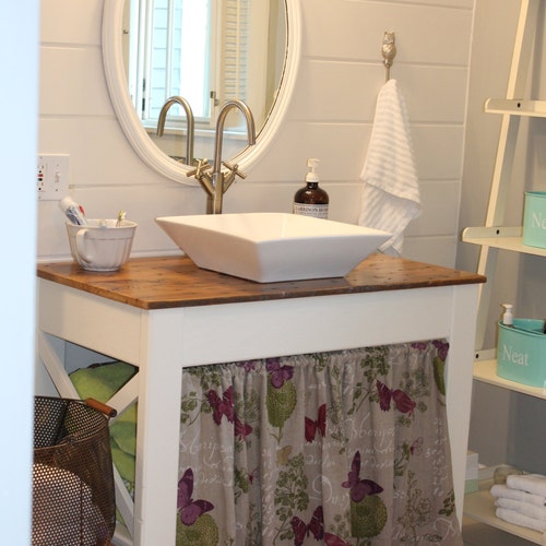 Desk Vanity Writing Desk Reclaimed Wood Farmhouse Rustic Etsy