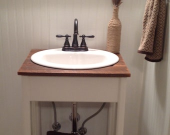 Farmhouse Reclaimed Wood and Pine Bathroom Vanity