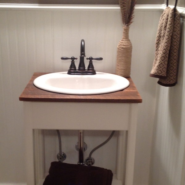 Farmhouse Reclaimed Wood and Pine Bathroom Vanity