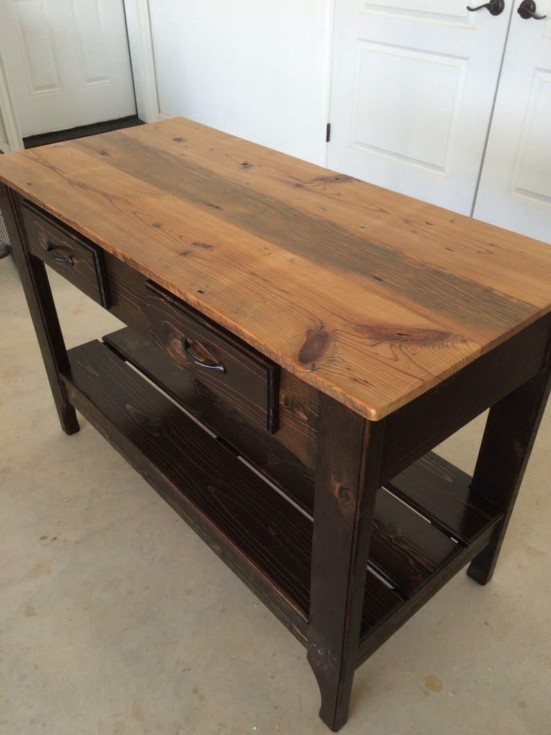 Stained Reclaimed Wood Top Vanity Etsy